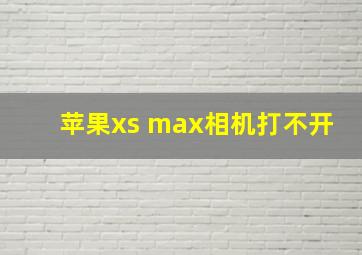 苹果xs max相机打不开